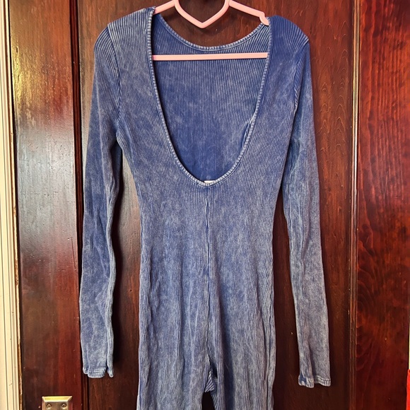 Fashion Nova Blue Backless Bodysuit - Picture 2 of 3